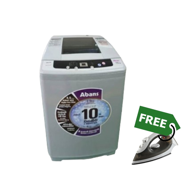 ABANS 7.5KG TOP LOAD WASHING MACHINE + FREE STEAM IRON